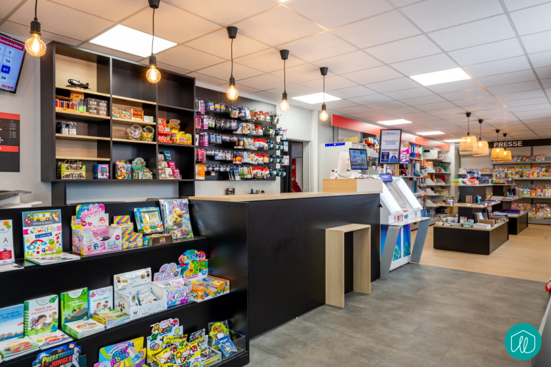 Agence etincelles Bordeaux Rénovation d’un magasin papeterie, presse et librairie