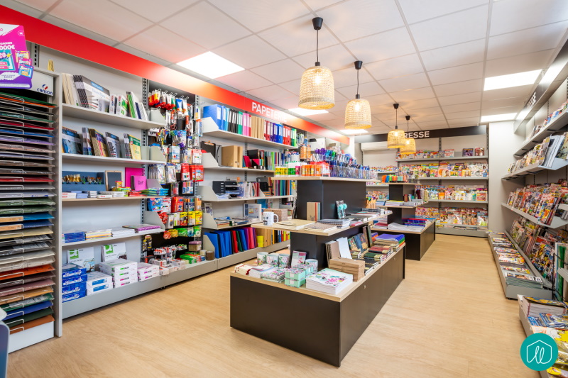 Agence etincelles Bordeaux Rénovation d’un magasin papeterie, presse et librairie